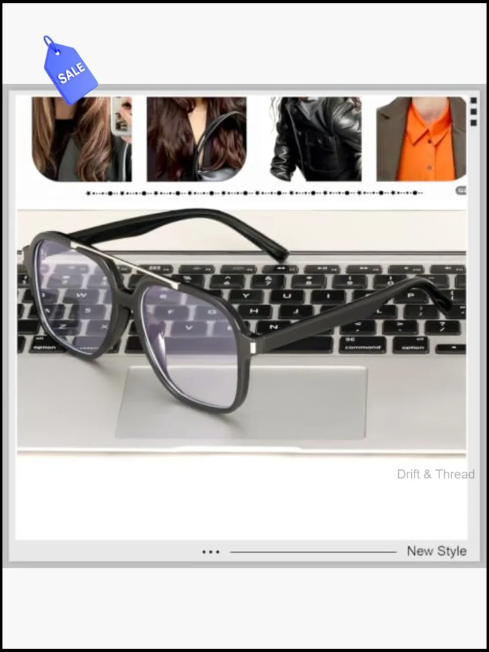 Retro Square Aviator Blue Light Blocking Glasses for Women Men Computer TV